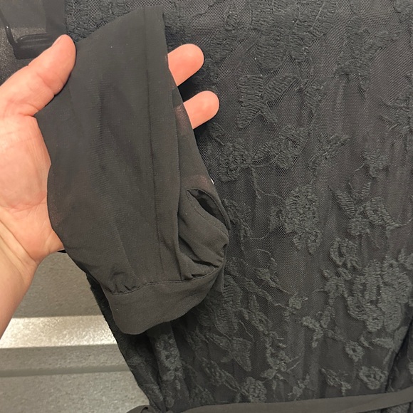 Talbots Petites Women’s Long Sleeve Sheer‎ Lace Sheath Dress Size 2P Whimsigoth - Picture 3 of 9